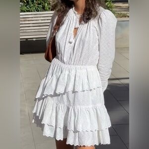 Ulla Johnson White Long Sleeve Dress